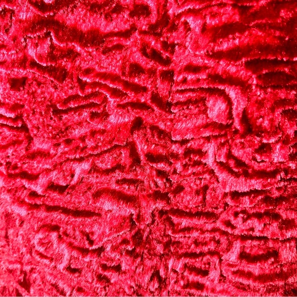 Bebe Burgundy Persian Lamb Faux Fur Coat - Size P - Picture 11 of 14